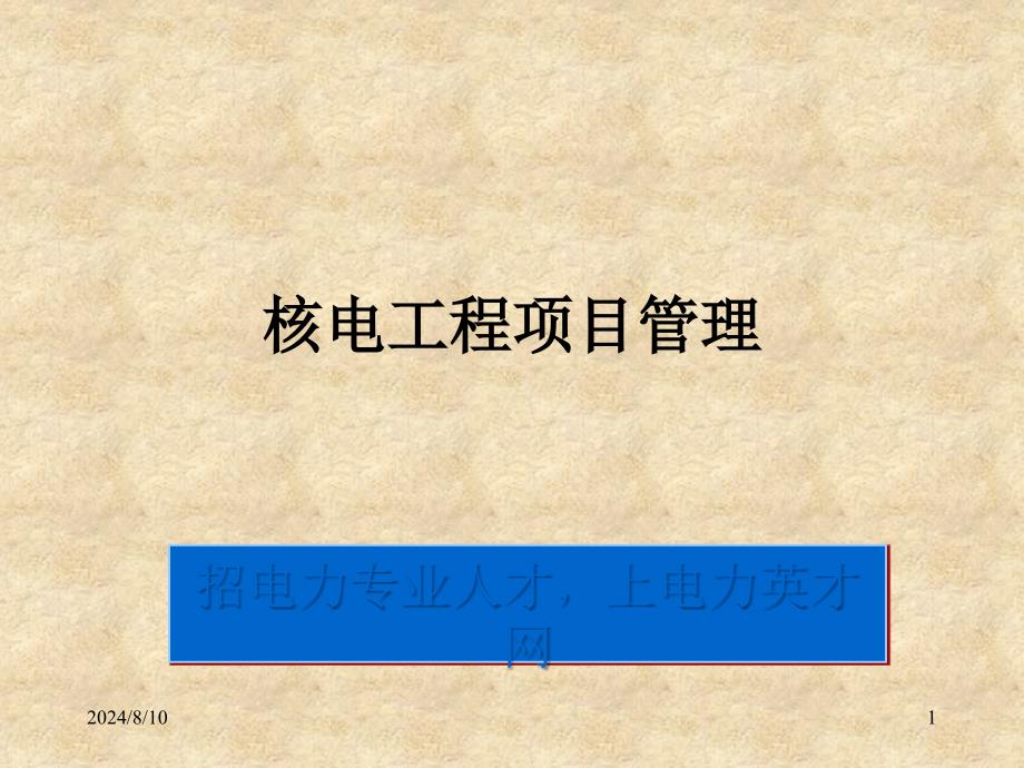 核电工程项目管理概述(37张幻灯片)课件_第1页