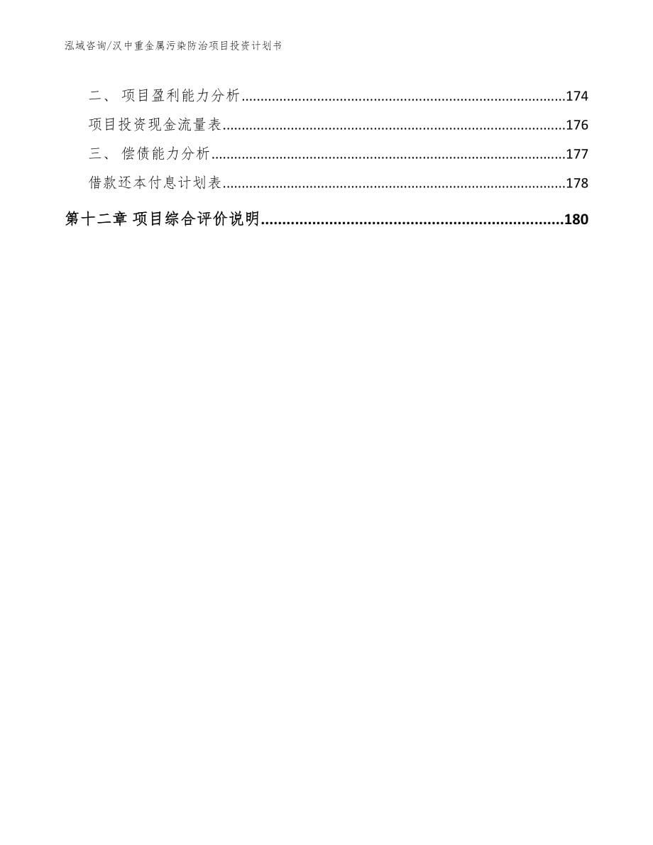 汉中重金属污染防治项目投资计划书_第5页