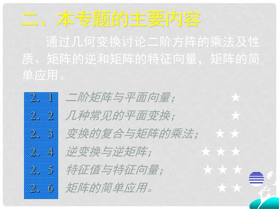 高二数学选修系列42矩阵与变换（）课件_第3页