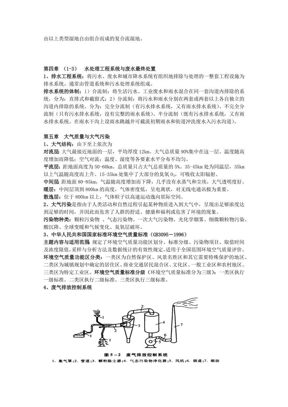 环境工程学蒋展鹏第三版期末试题整理题库大全_第5页