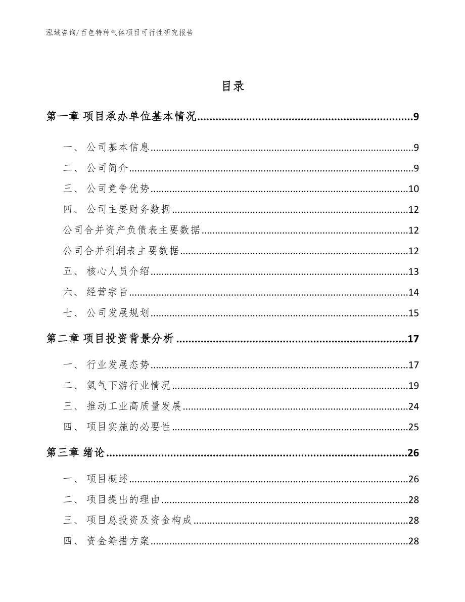 百色特种气体项目可行性研究报告（模板范文）_第3页