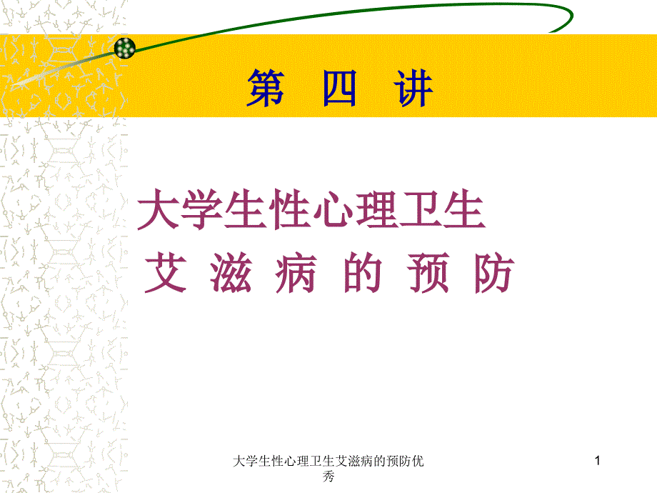 大学生性心理卫生艾滋病的预防优秀课件_第1页