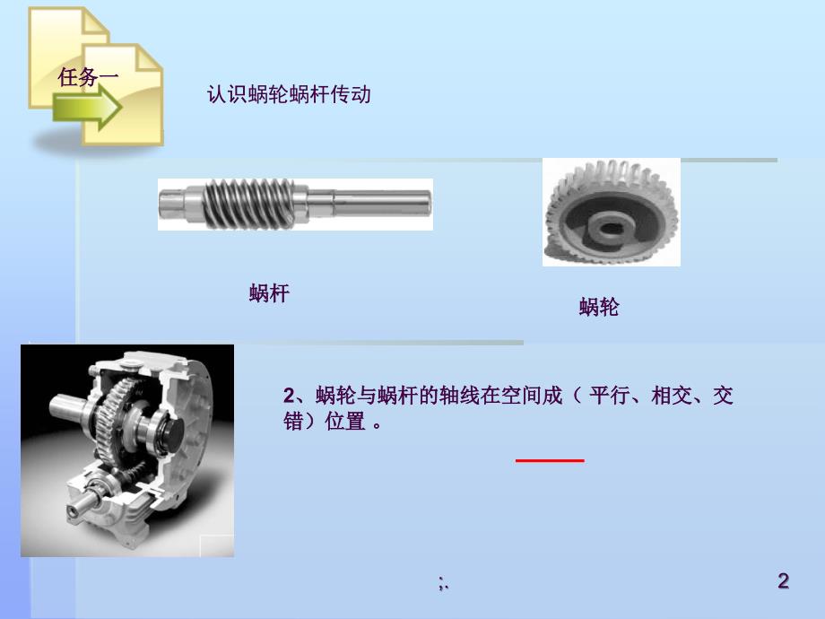 蜗轮蜗杆旋向及旋转方向的判定ppt课件_第2页