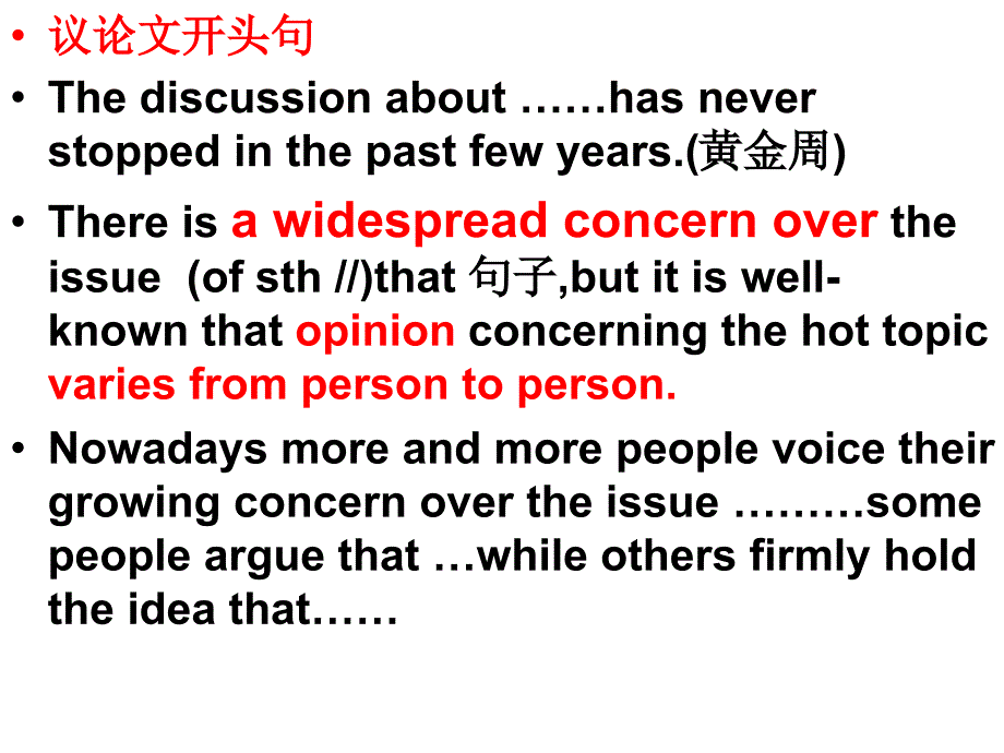 英语作文重要句子及套语.ppt_第1页