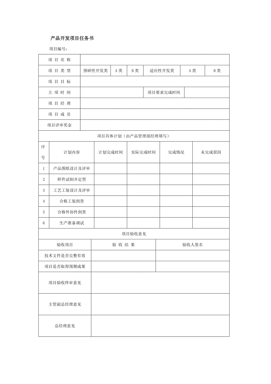 产品开发项目任务书_第1页