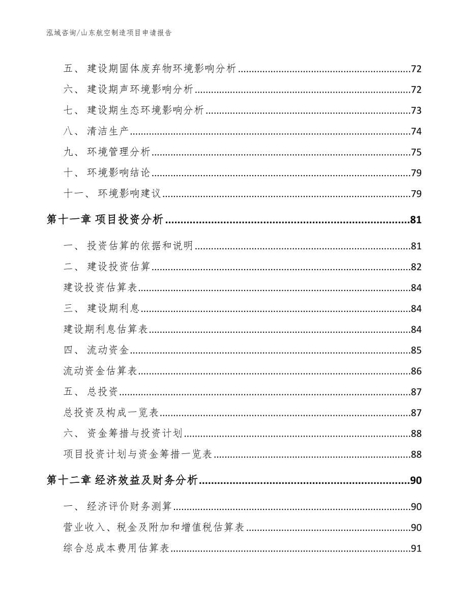 山东航空制造项目申请报告（范文）_第5页