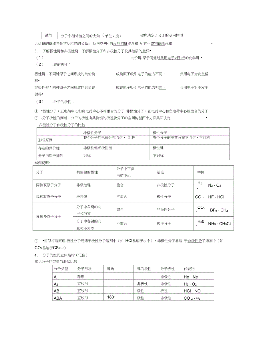 (完整word版)物质结构与性质知识点总结_第4页