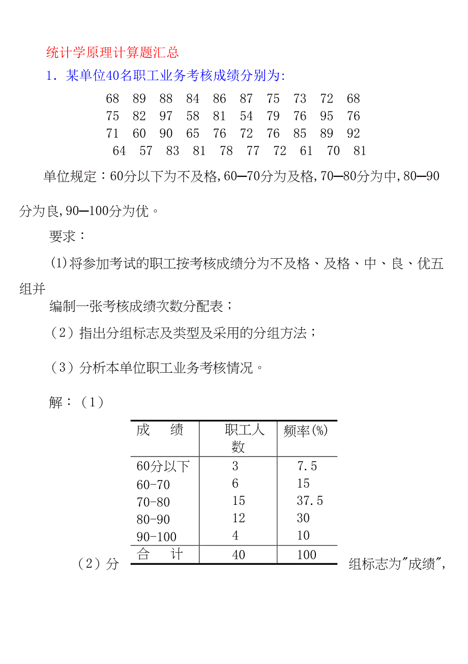 统计学原理计算题(2)汇总(DOC 32页)_第1页