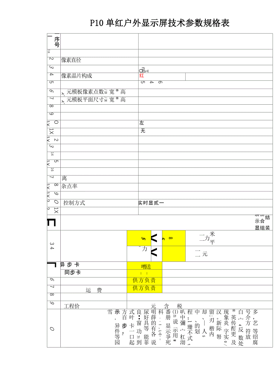 户内P3全彩显示屏技术指标参数要求及需求数量_第4页