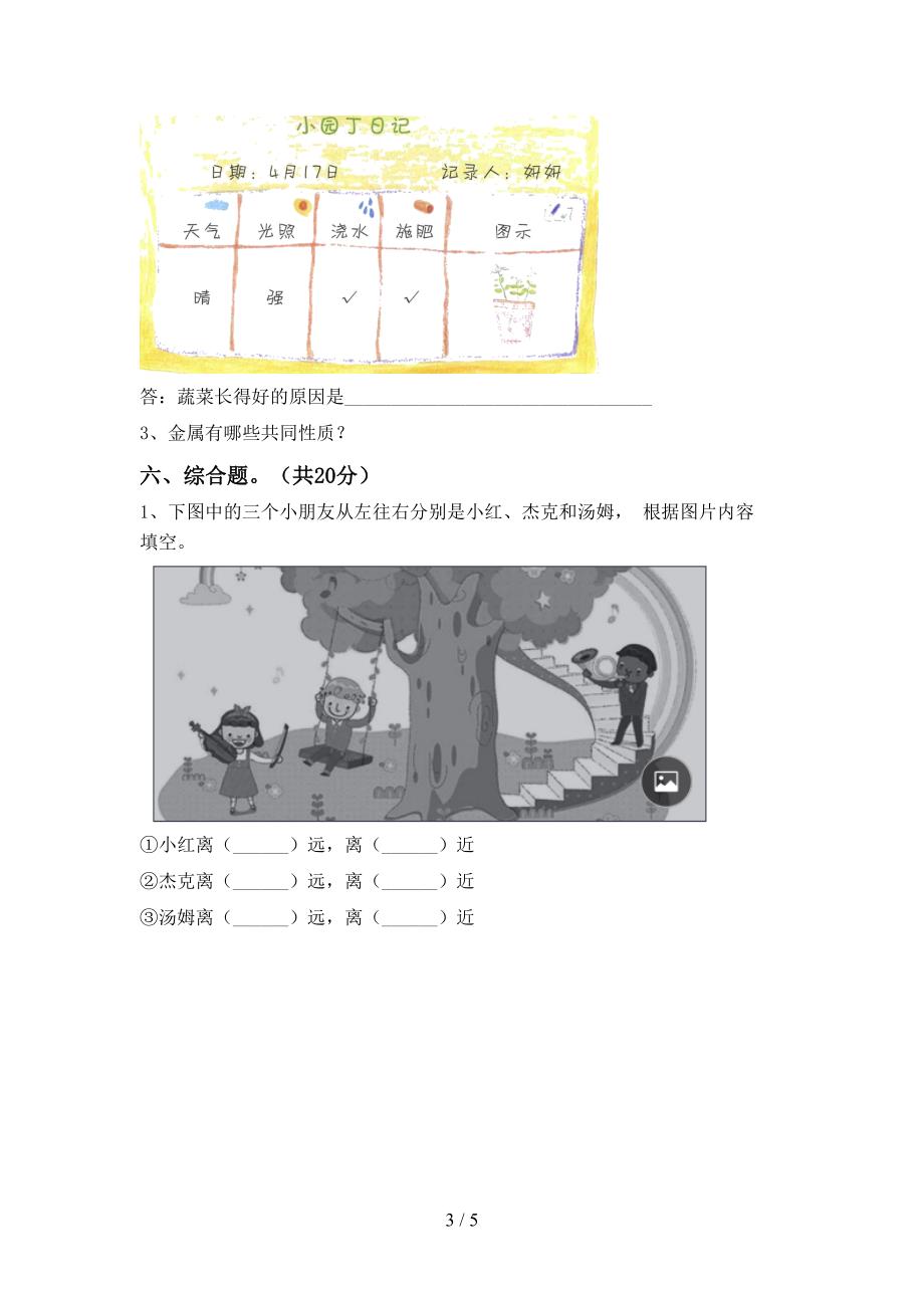 教科版小学二年级科学上册期中模拟考试含答案.doc_第3页