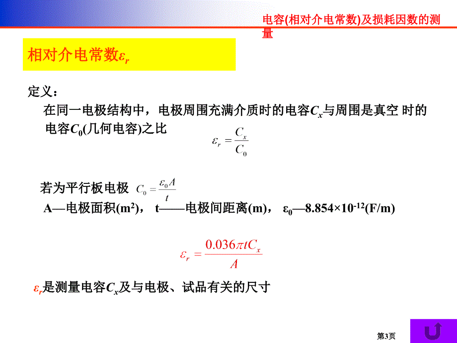 电容(相对介电常数)及损耗因数的测量.ppt_第3页