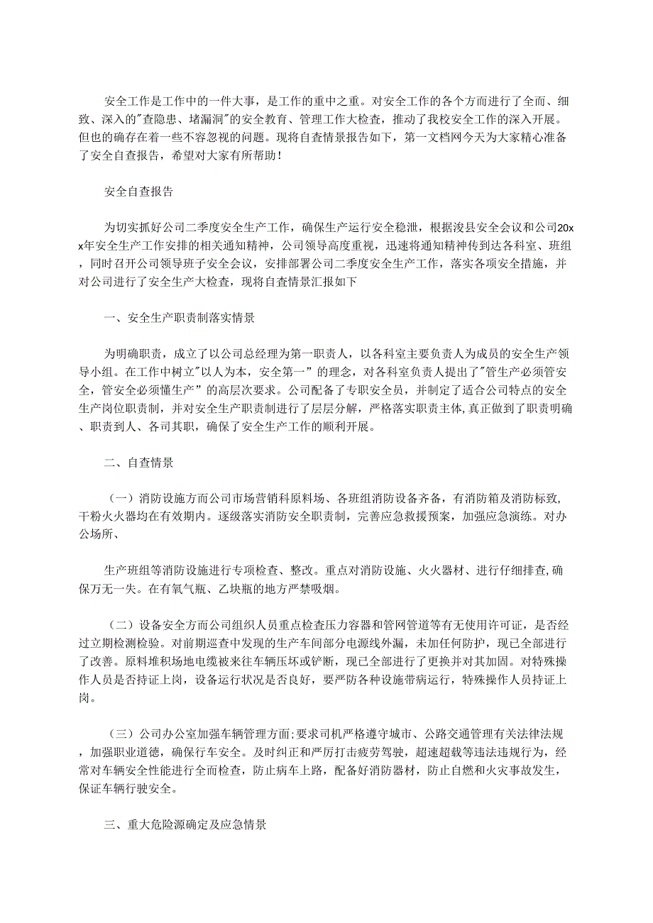 2020年安全自查报告_第1页