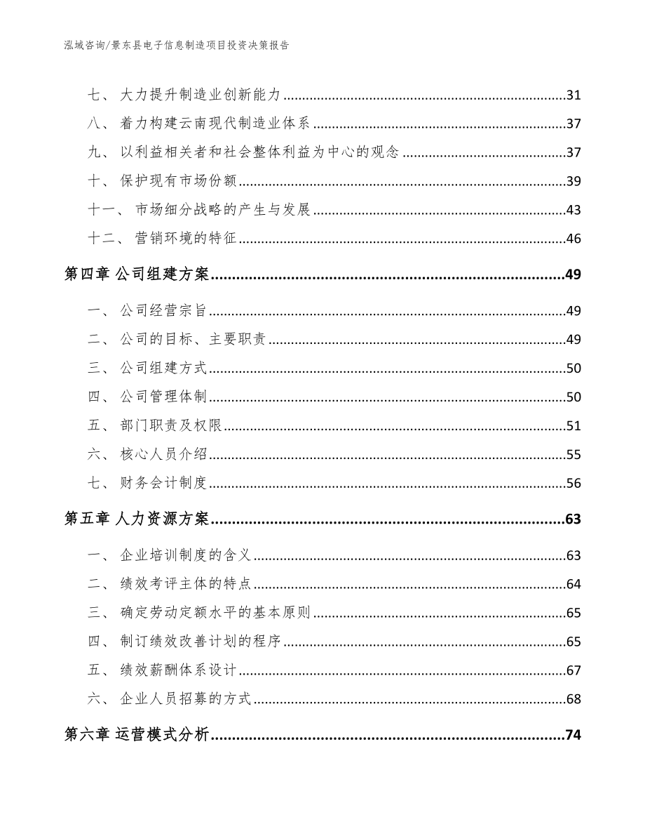 景东县电子信息制造项目投资决策报告（范文模板）_第3页