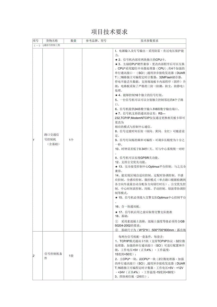 项目技术要求_第1页