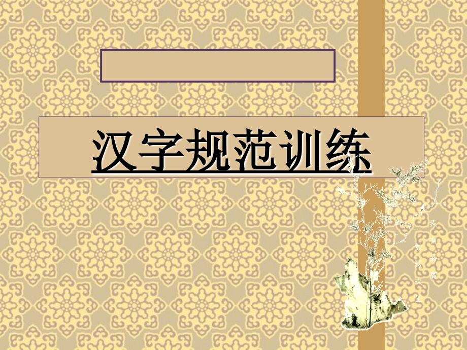 汉字规范训练上分析_第1页