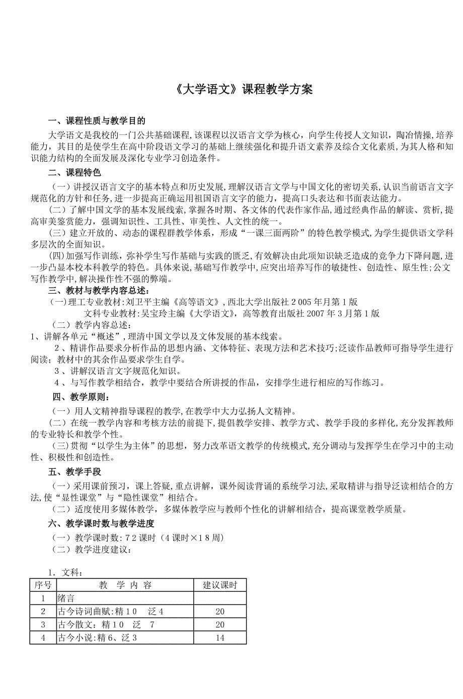 大学英语课程分层次改革方案试卷教案_第5页