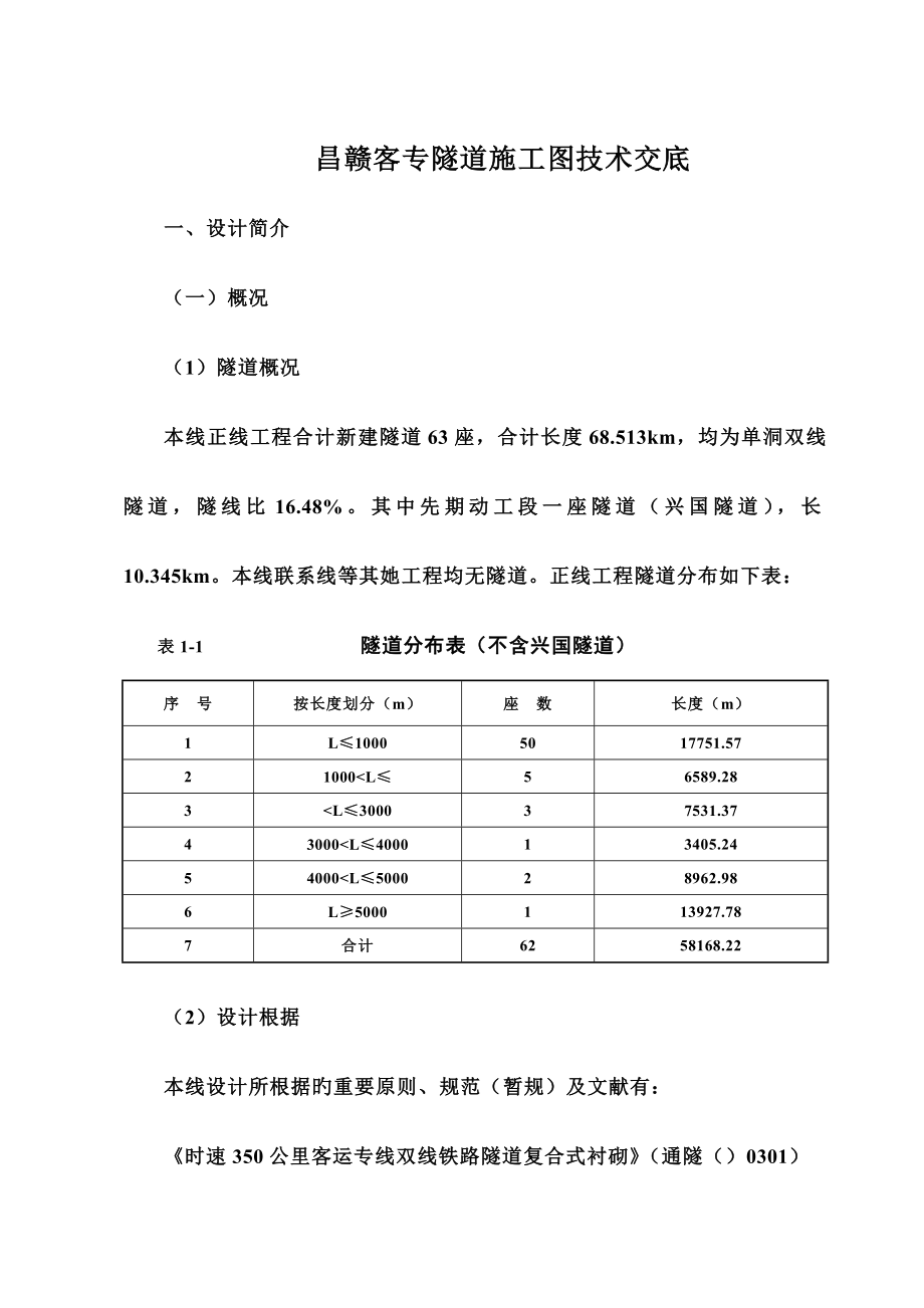 隧道重点技术交底