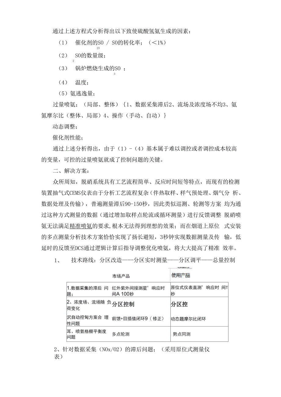 多点实时测量技术脱硝精准喷氨方案_第2页