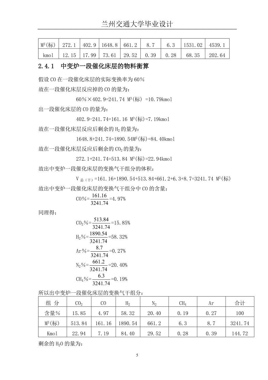 年产12万吨合成氨变换工段工艺设计本科毕设论文.doc_第5页