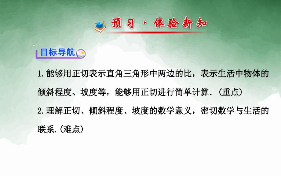 九年级数学下册第一章直角三角形的边角关系1从梯子的倾斜程度谈起第1课时习题课件北师大版_第2页