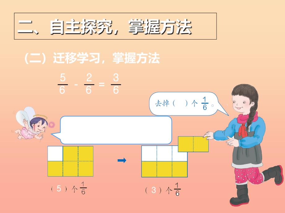 2022三年级数学上册8.5同分母分数加减法课件新人教版_第4页