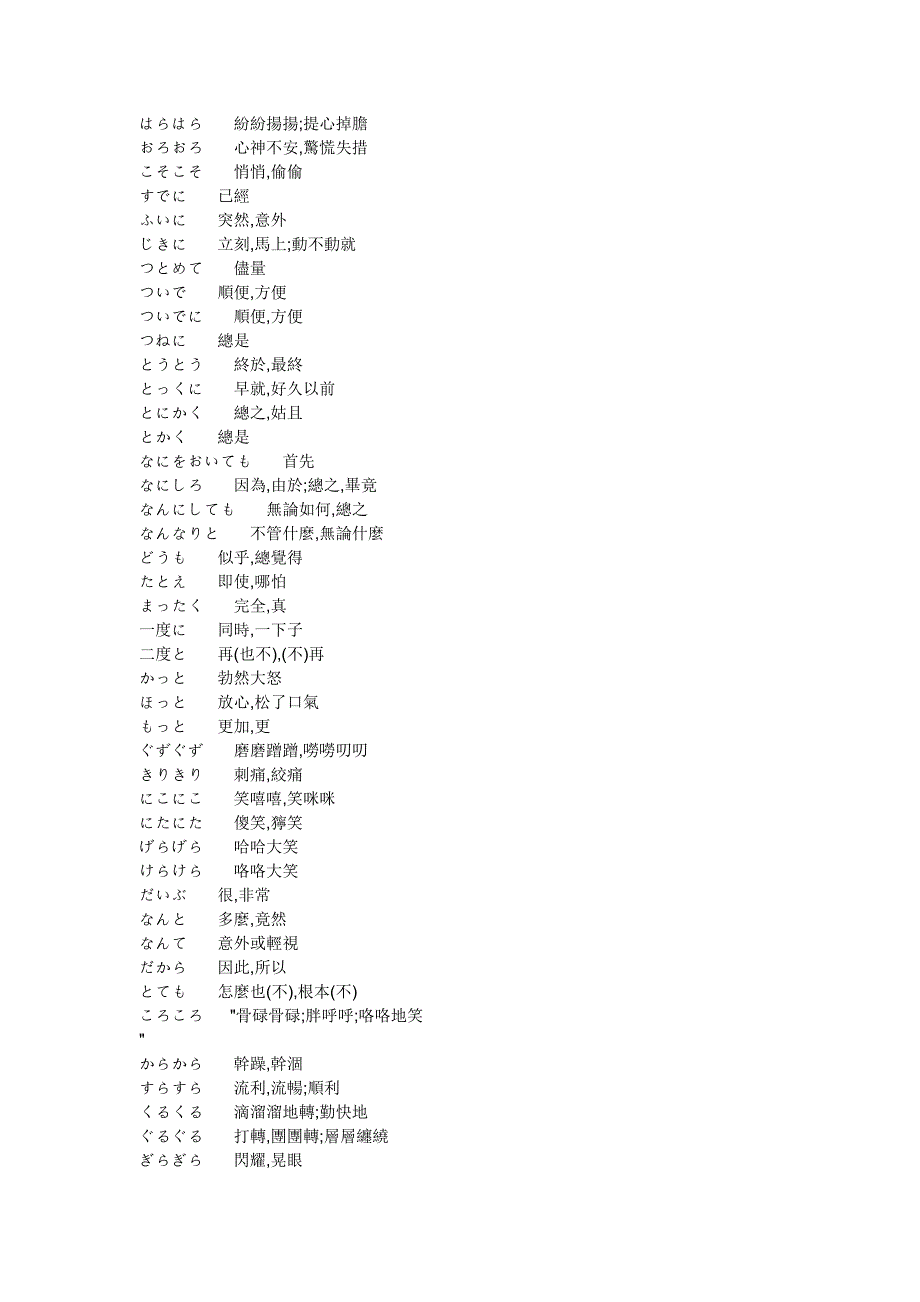 日语一级副詞整理.doc_第3页