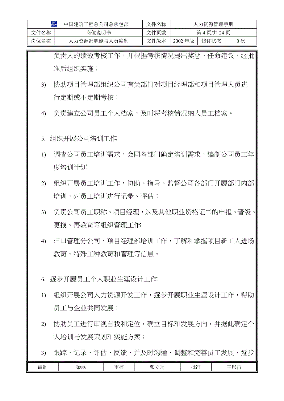 07总部职责汇编——人力资源部_第4页