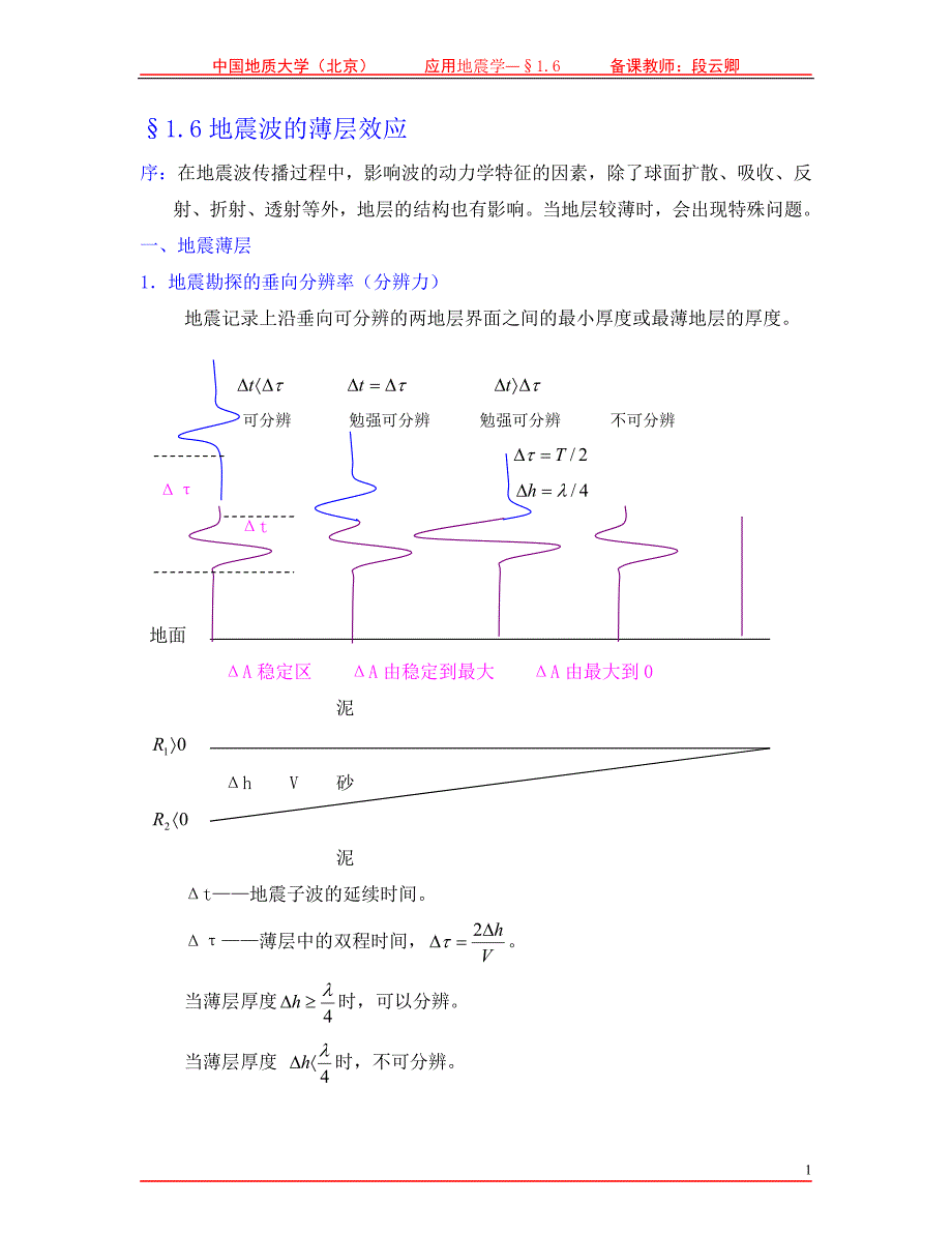 地震波的薄层效应.doc_第1页