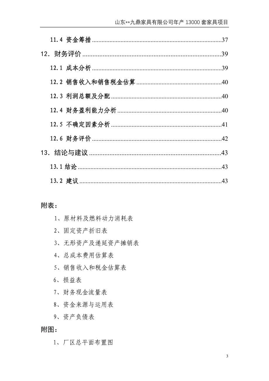 九鼎木器加工有限公司年产20000套家具项目可行性研究报告_第5页