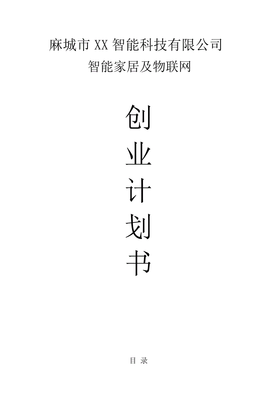麻城市XX智能科技有限公司_第1页