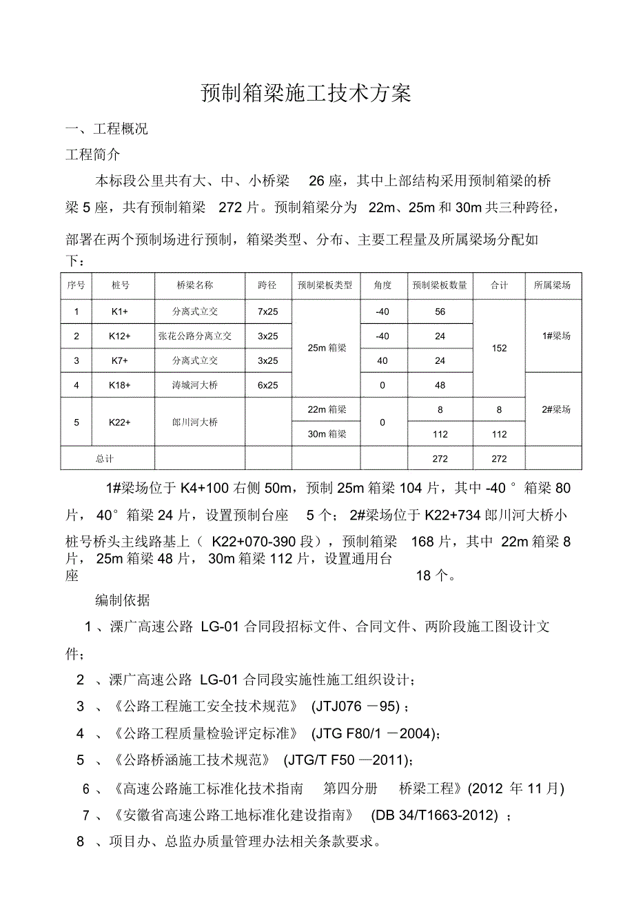 预制箱梁施工方案_第1页