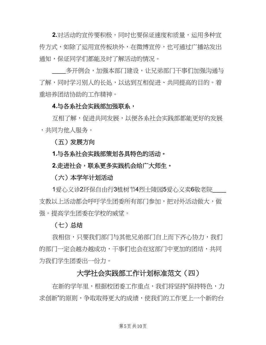 大学社会实践部工作计划标准范文（五篇）.doc_第5页