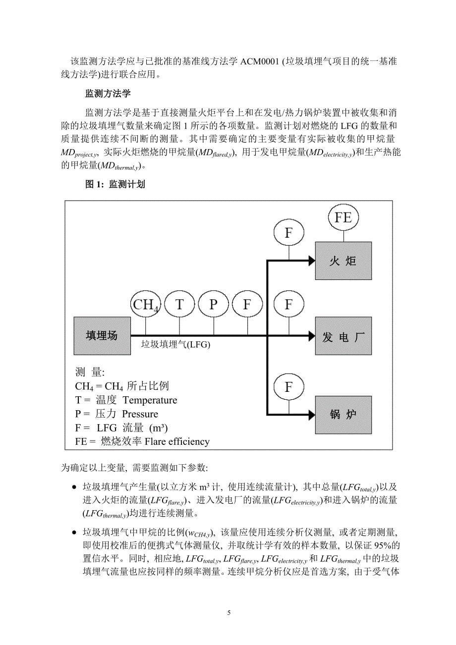 经批准的垃圾填埋气项目的统一基准线方法学.doc_第5页