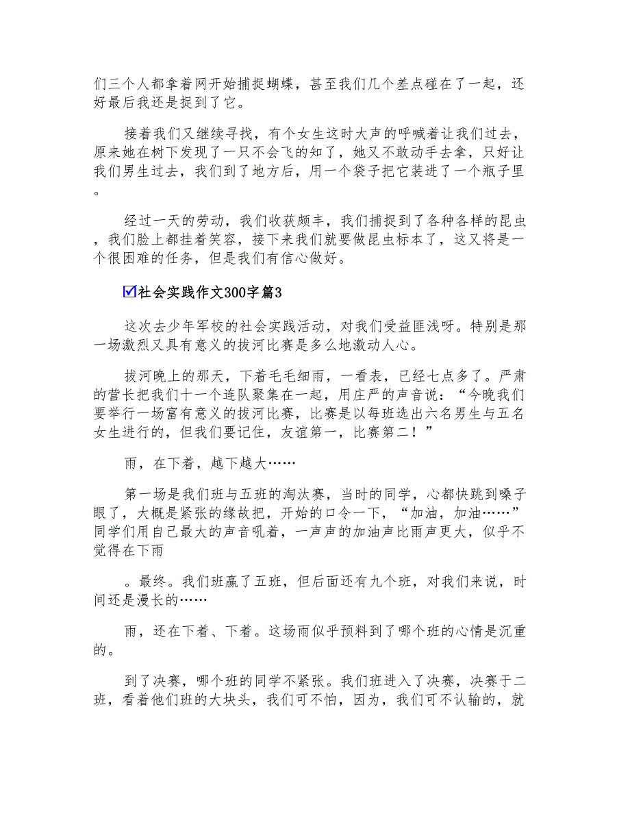 有关社会实践作文300字汇编六篇_第2页