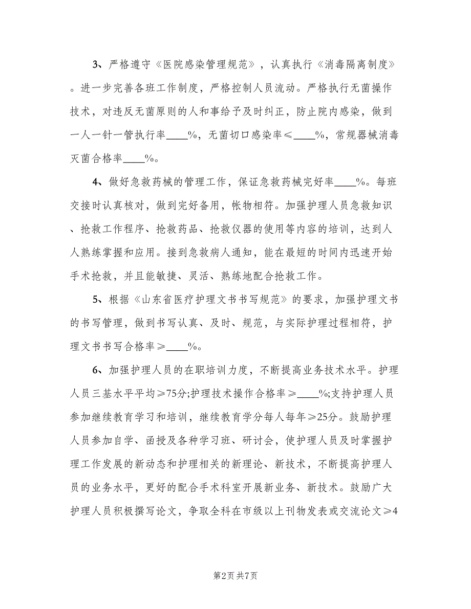 2023年2月手术室护士护理工作计划（二篇）_第2页