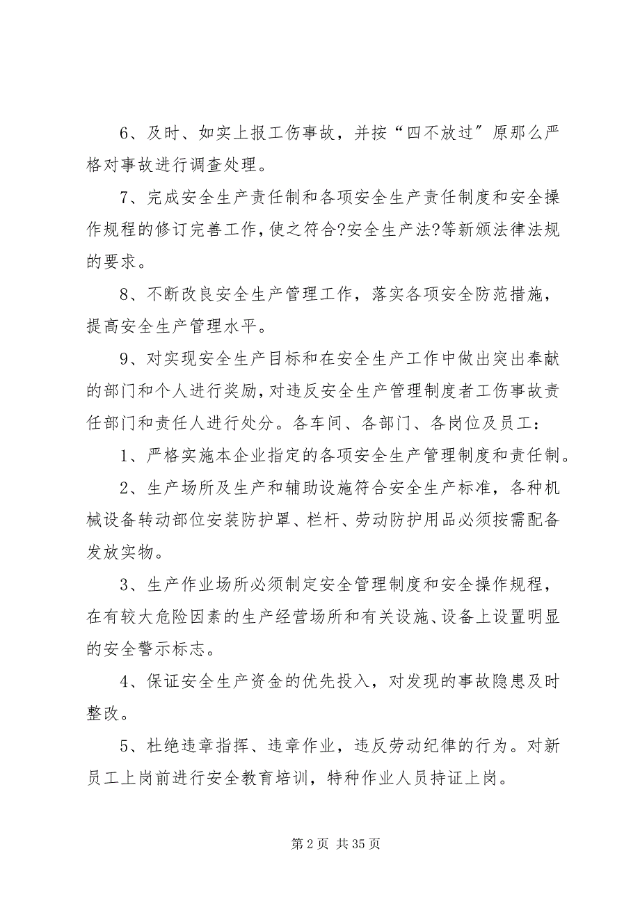 2023年年度安全生产目标的实施计划和考核办法.docx_第2页