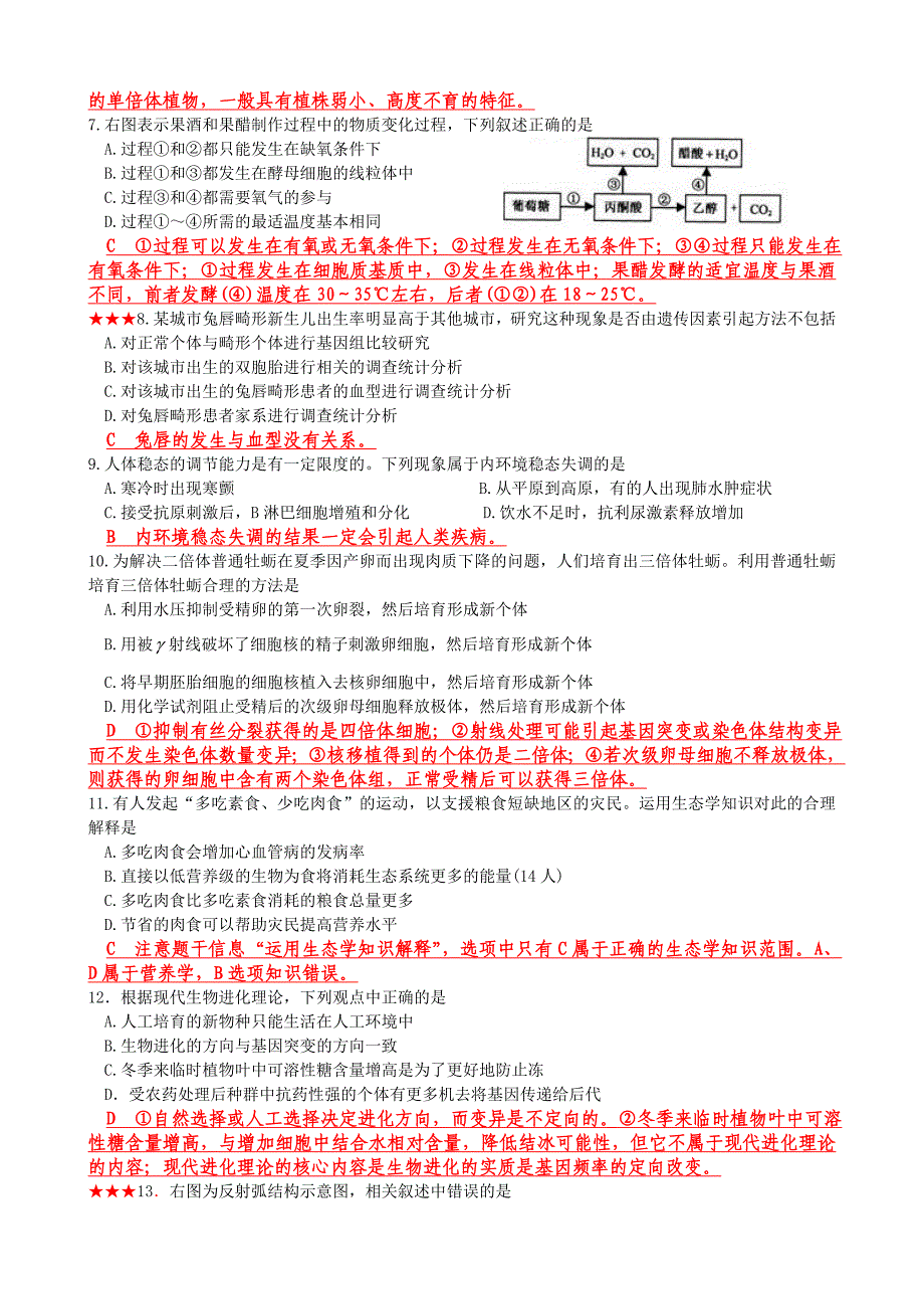 江苏省生物高考试题及全解析_第2页