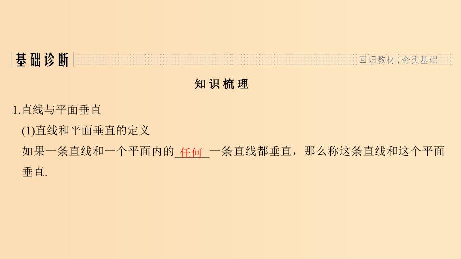 2019版高考数学大一轮复习 第八章 立体几何初步 第5节 垂直关系课件 北师大版.ppt_第3页