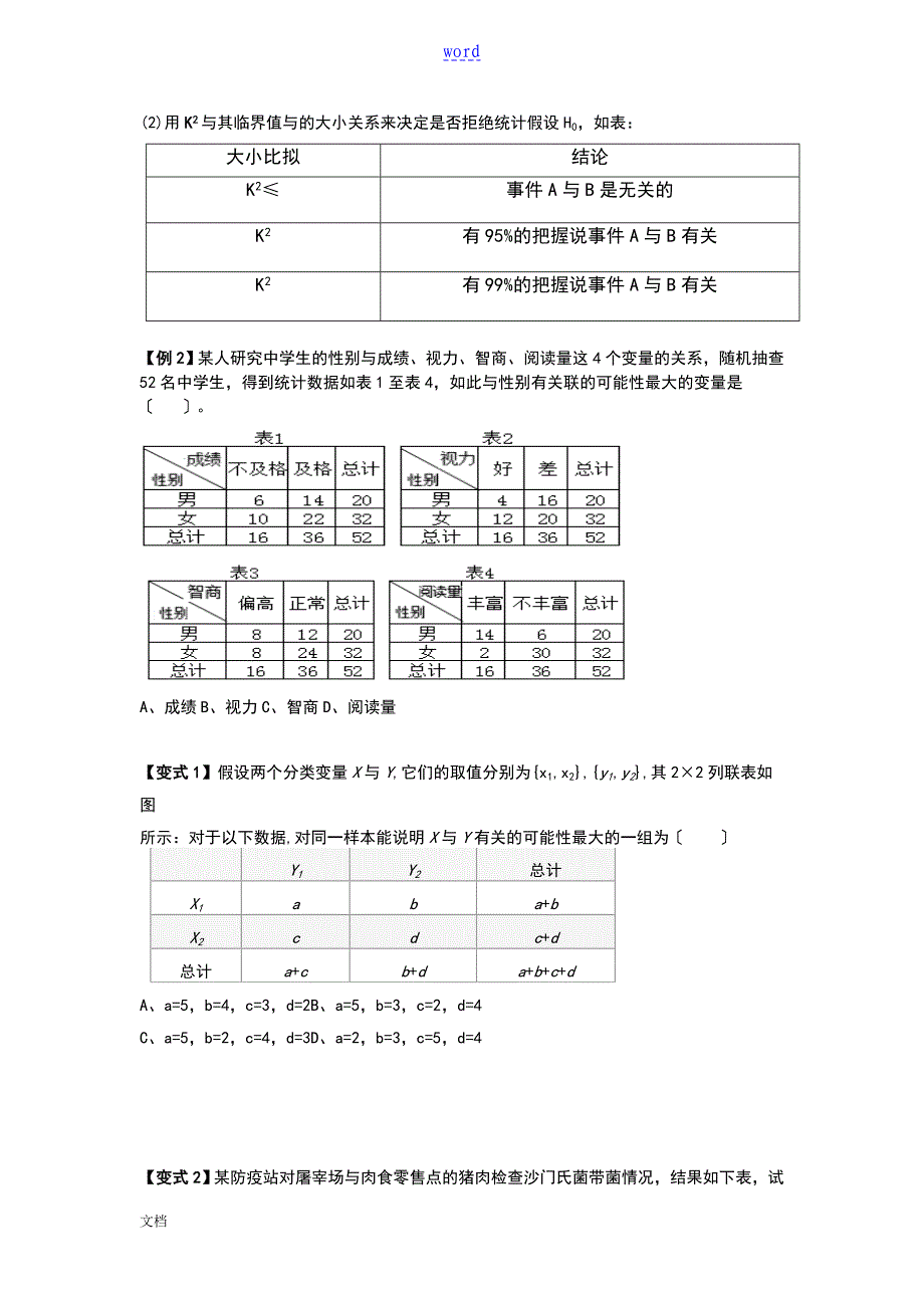 专题一独立性检验题型归纳_第3页