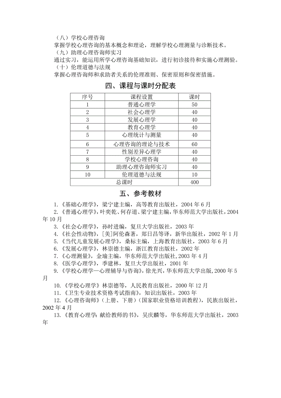 助理心理咨询师培训计划三级(I)_第2页