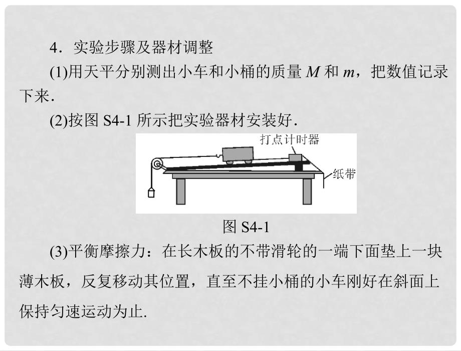 高考物理总复习 实验四 验证牛顿运动定律配套课件_第3页