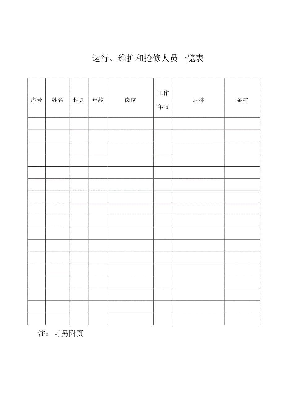 河北省燃气经营许可证申请表_第5页