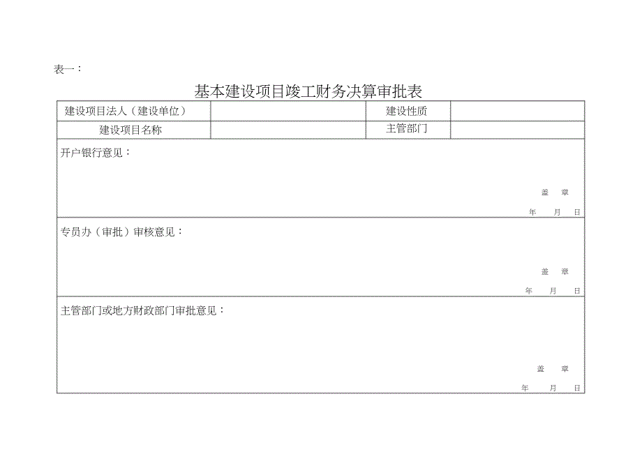 项目竣工财务决算报表（完整版）_第2页