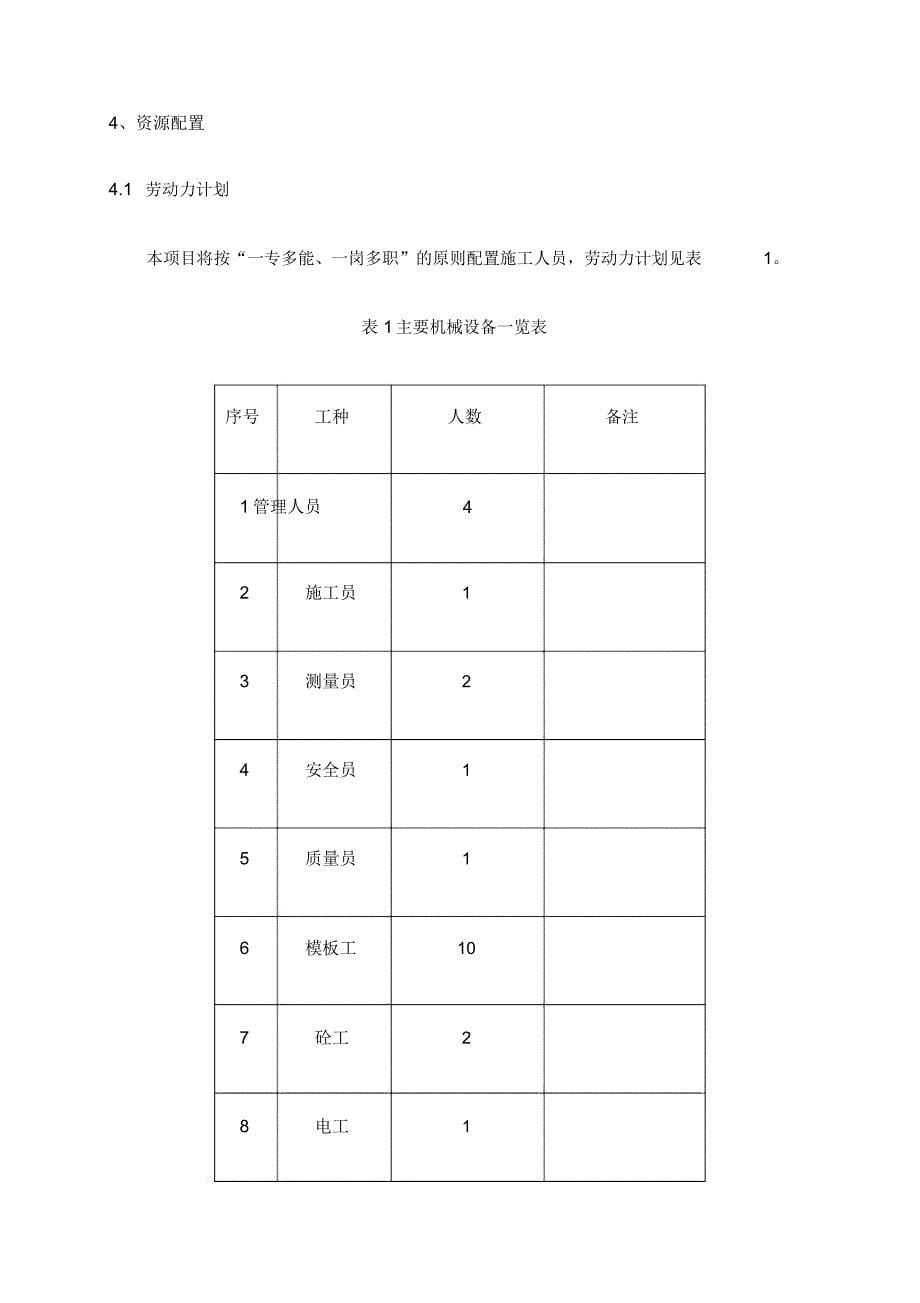 毛石混凝土挡墙施工方案_第5页