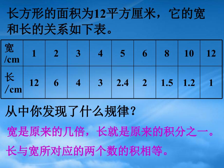 六年级数学下册一比例6反比例一例题解析反比例一素材浙教_第1页