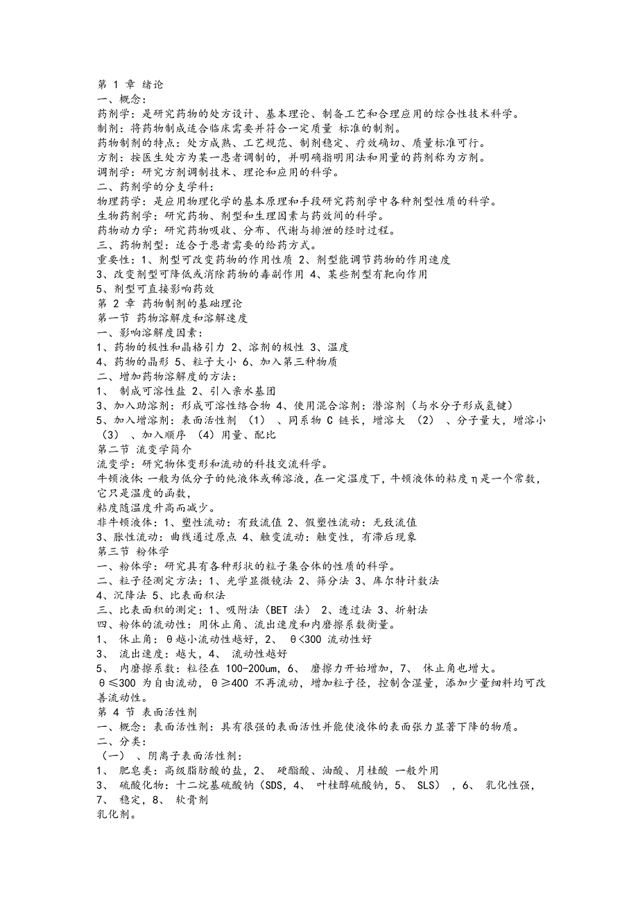 药剂学知识点归纳总结(精华版).doc_第1页