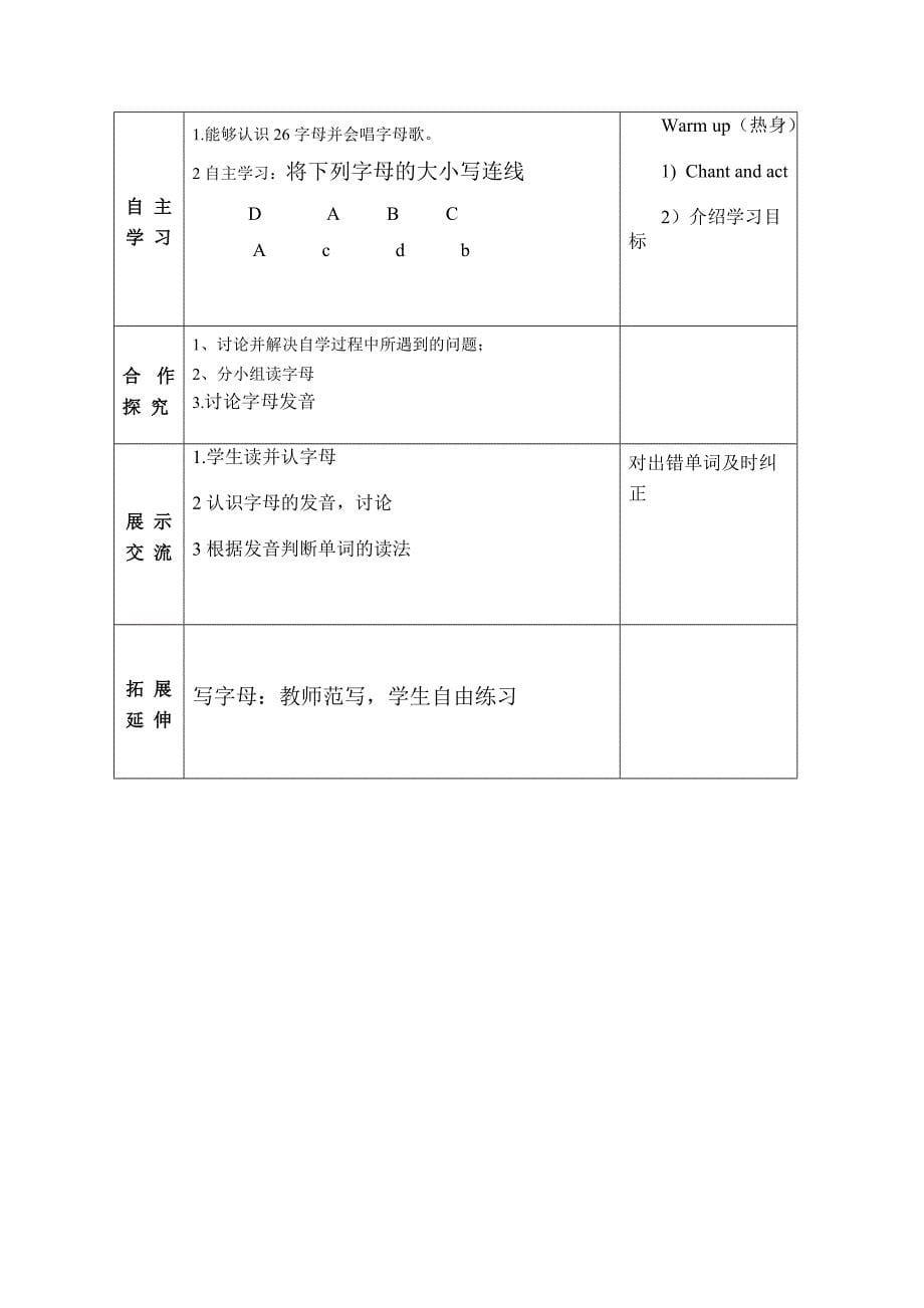 最新人教pep版三年级上册英语导学案--Unit-2_第5页