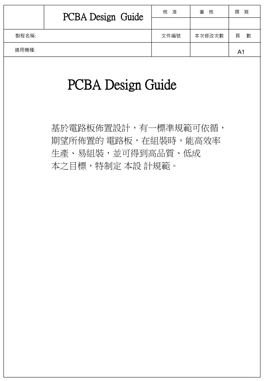 PCBA Design guideline_第1页