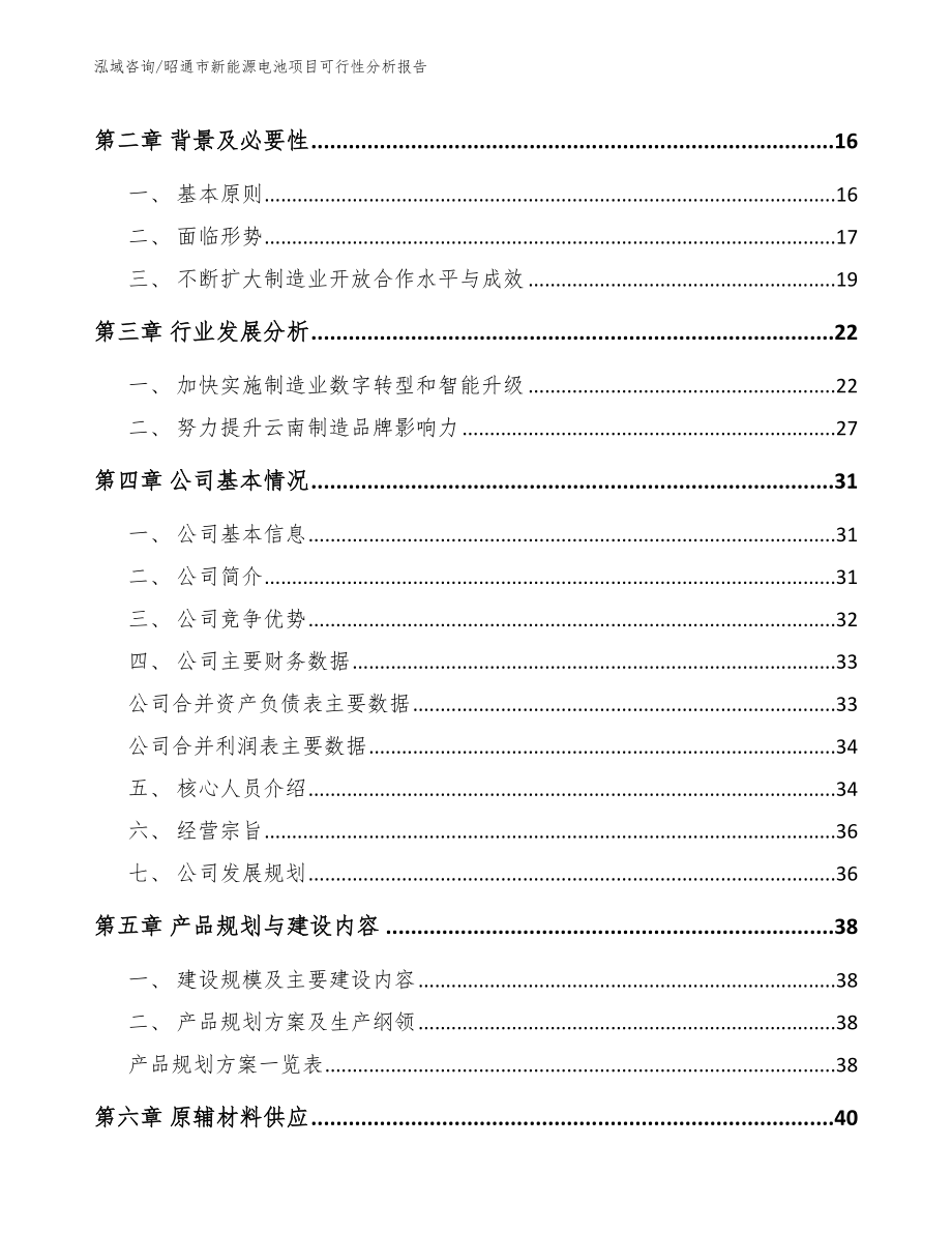 昭通市新能源电池项目可行性分析报告_第4页