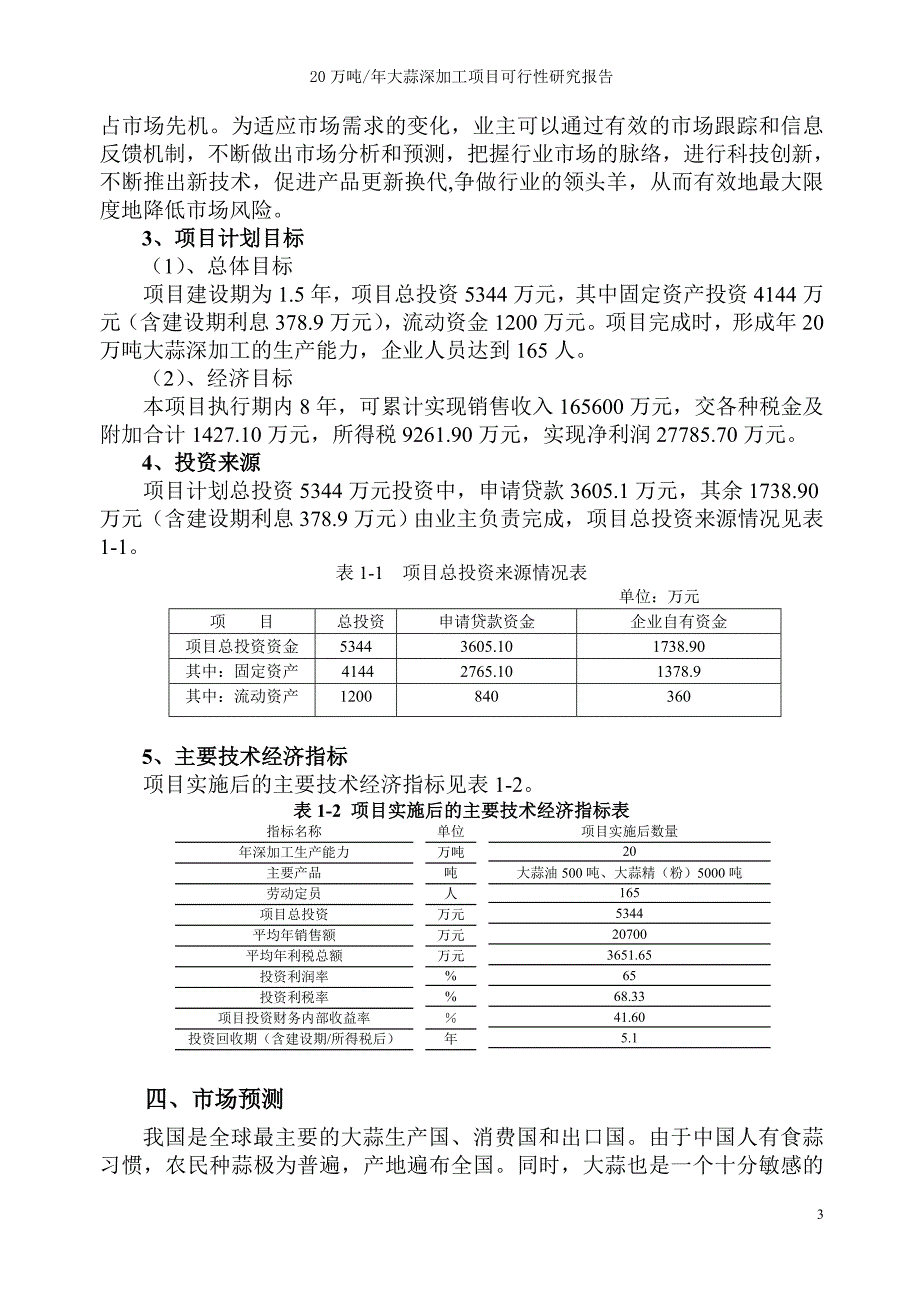 20万吨年大蒜深加工项目可行性策划书.doc_第3页